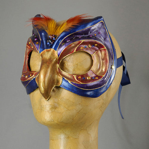Blue Owl mask side view