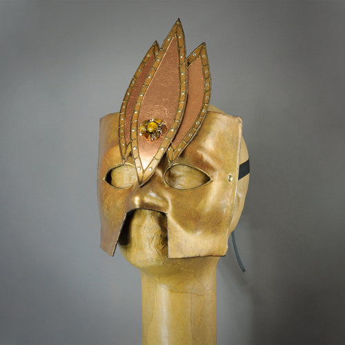 Bronze Warrior Bauta Masquerade Mask
