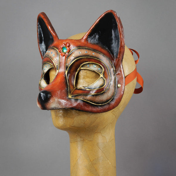 Red Cross Fox Hand Made Masquerade Mask – Erik's Inspiration
