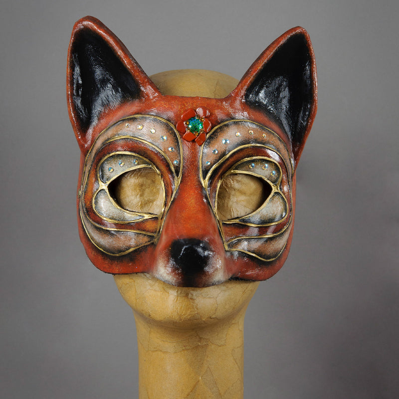 Handmade Red Fox Mask Necktie